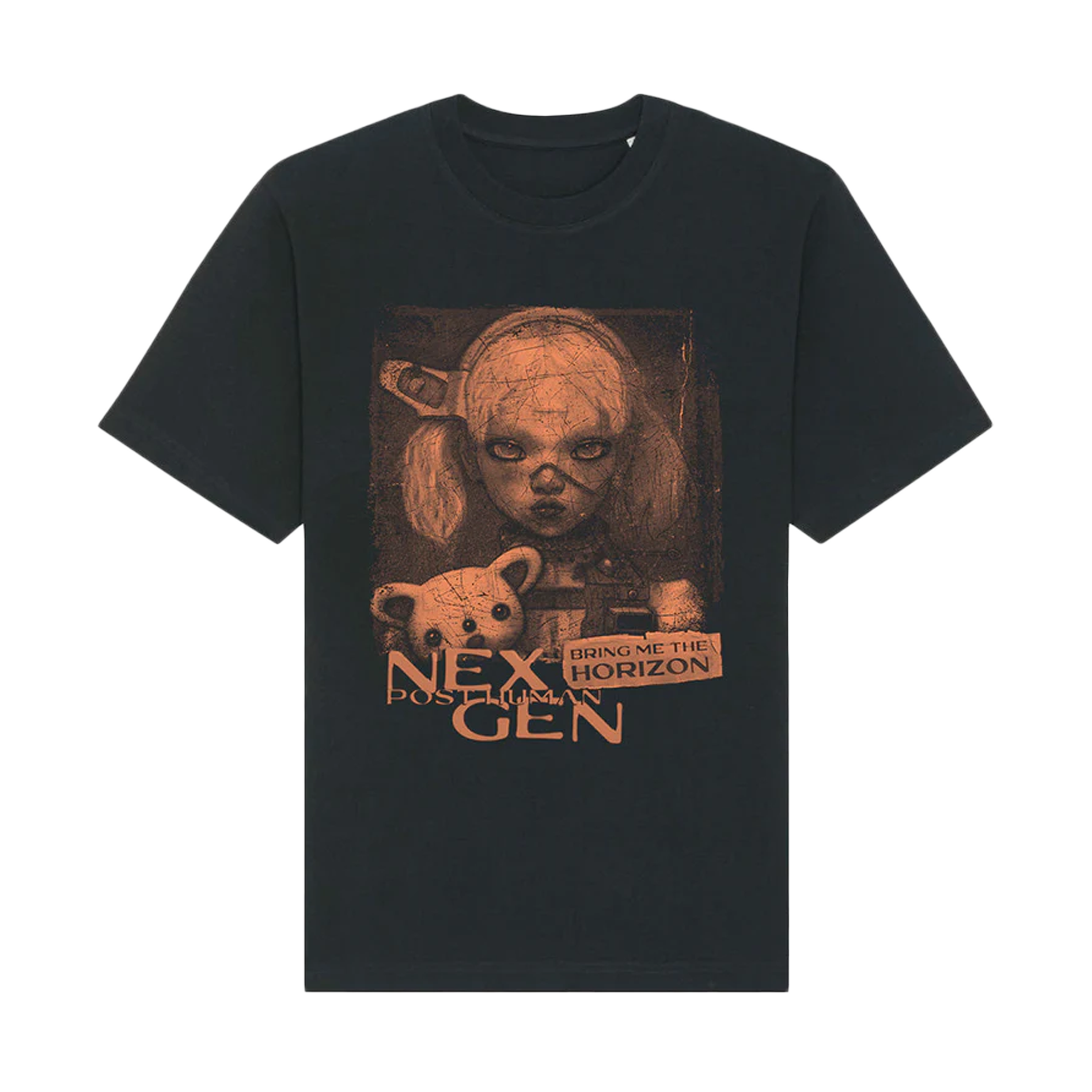 ミュージシャン BRING ME THE HORIZON NEX GEN T-SHIRT POST HUMAN: NeX GEn Black T-Shirt | Official Store | Bring