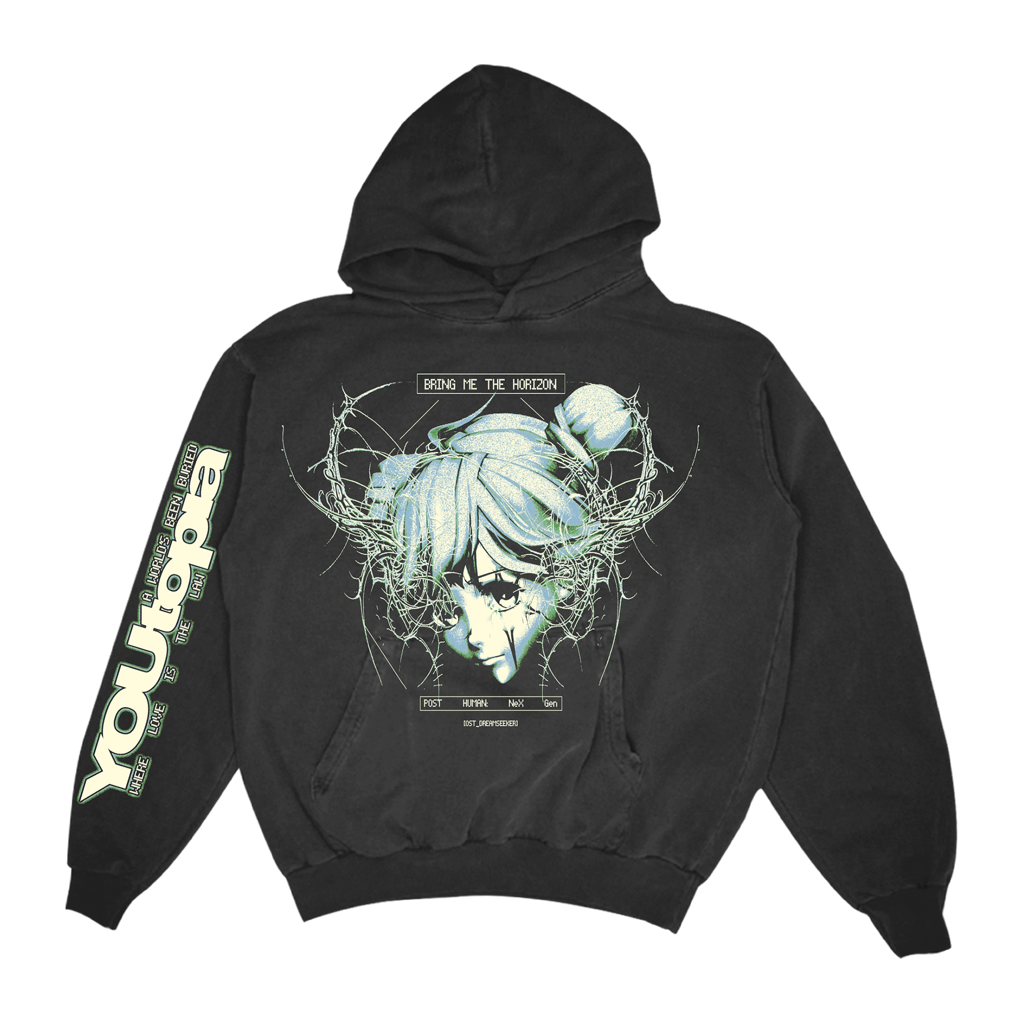 POST HUMAN NeX GEn YOUtopia Black Pullover Hoodie