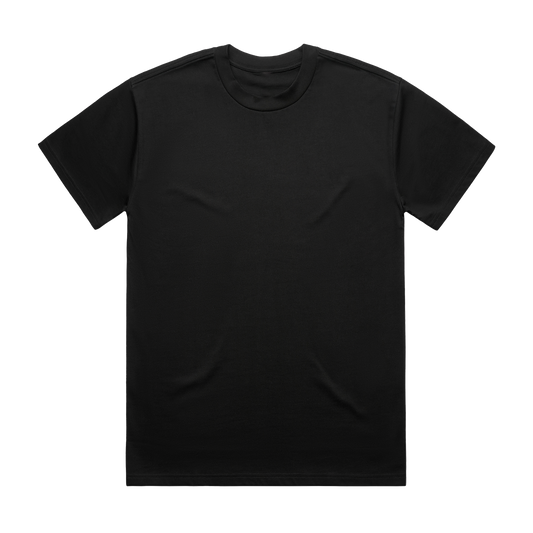 Black unisex short-sleeve regular fit T-Shirt with red Bring Me the Horizon logo print across the back