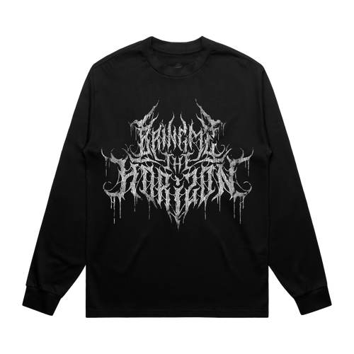 Metal Logo Black Longsleeve T-Shirt | Official Store – Bring Me