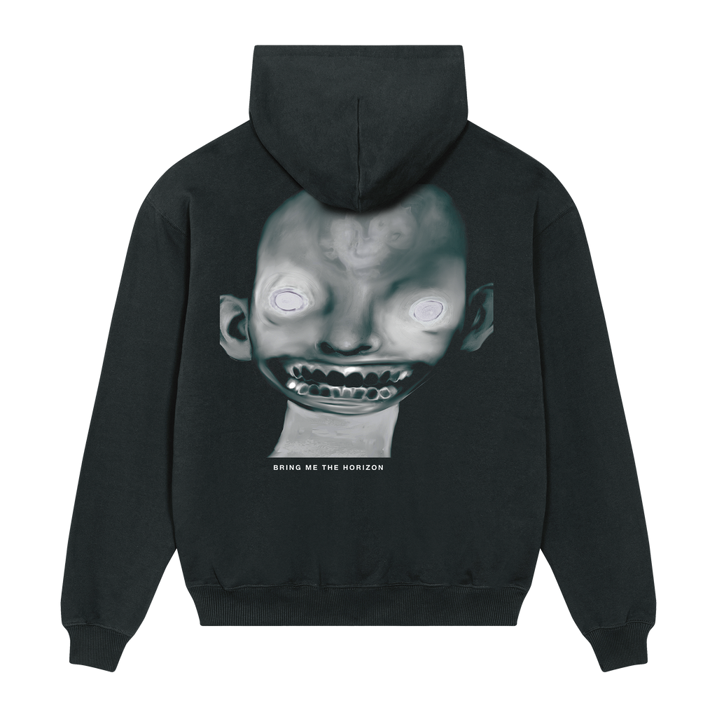 Black unisex hoodie with green Bring Me the Horizon Darkside print across the back.