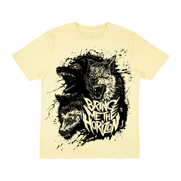 GILDAN Lサイズ Tシャツ BRING ME THE HORIZON Wolves Ecru T-Shirt | Official Store | Bring Me The Horizon