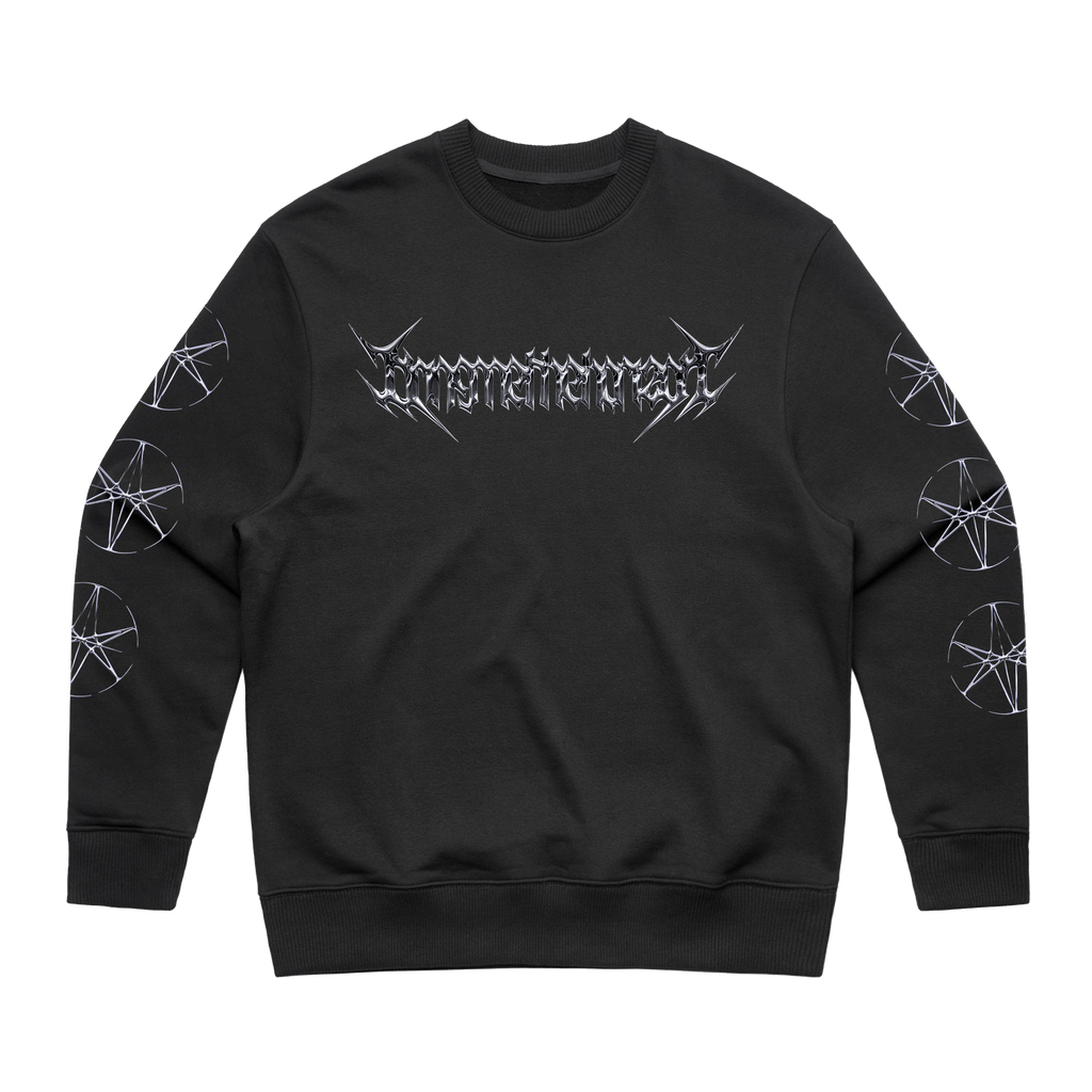 Chrome Logo | Black Crewneck Pullover