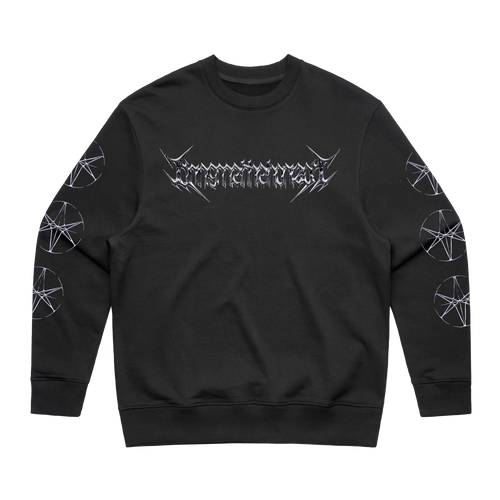 Chrome Logo Black Crewneck Pullover | Official Store – Bring Me
