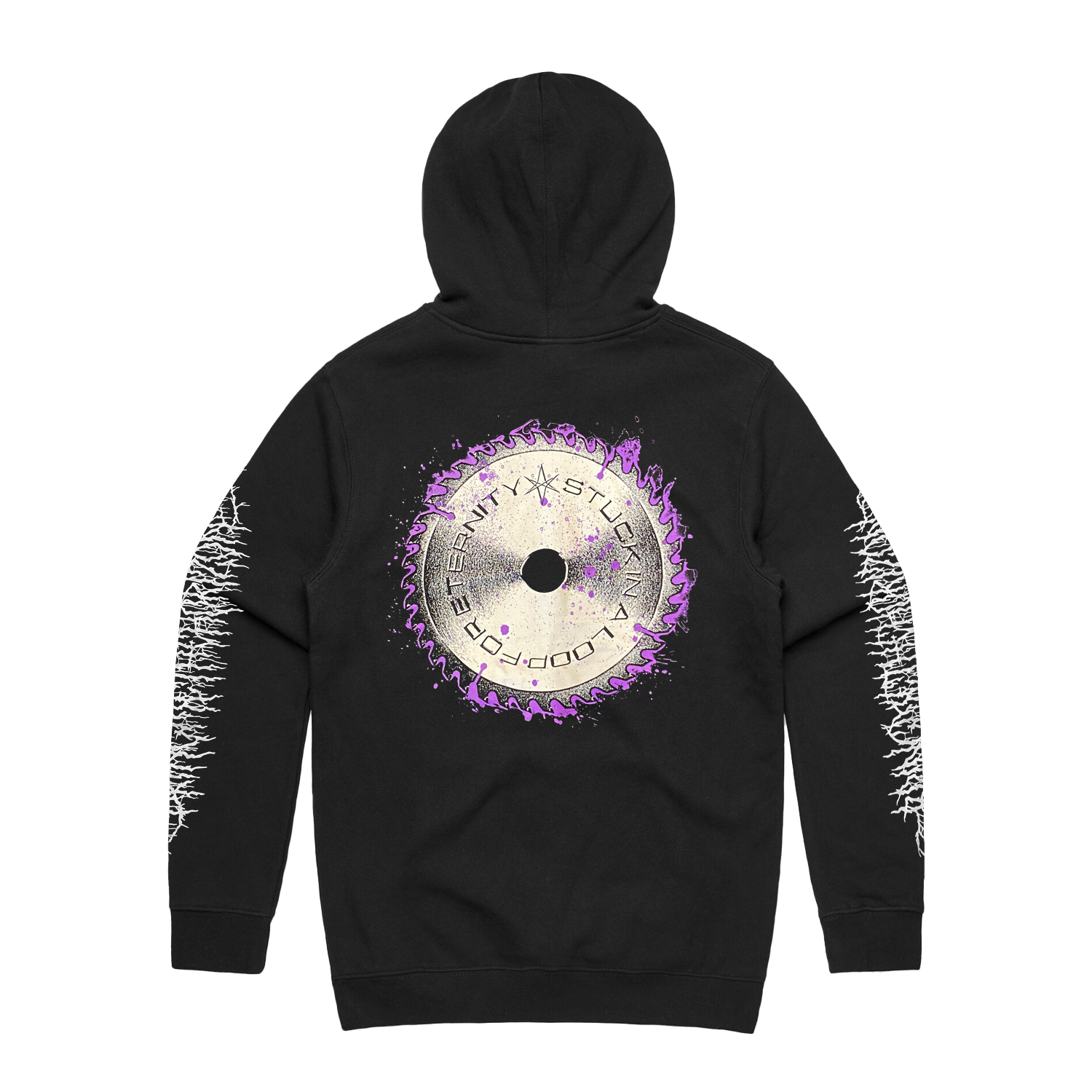 Stuck In a Loop | Black Pullover Hoodie